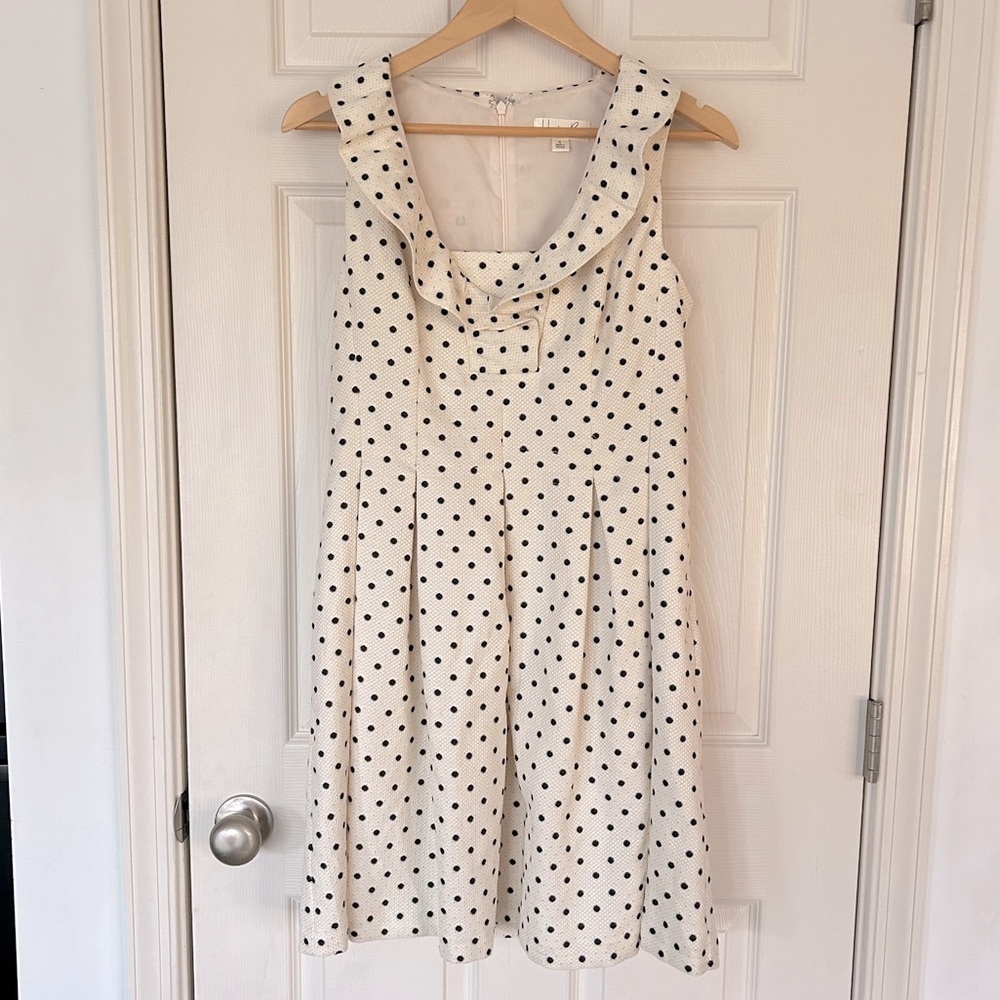 Harper Rose Metallic Polka Dot Fit and Flare Dress - Picture 3 of 9